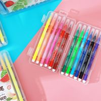 Fenlot No.713 Ensemble de stylos aquarelle à pointe douce effaçable Couleurs lavables Marqueurs de brosse à eau en plastique pour l'art de bureau de dessin pour enfants