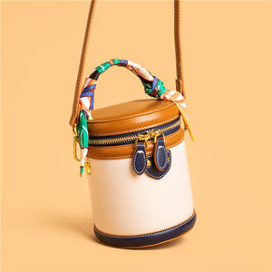 Women's Crossbody Makeup Bag PU Leather Zipper Closure Small Size Polyester Lined <b>Scarf</b> Decoration Daily Use - Product Image 1