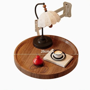 <span class=keywords><strong>Comodino</strong></span> Sostitutivo, Mensola Rotonda da Parete per Camera da Letto, Tavolino Laterale Pieghevole Fluttuante - Product Image 2