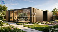 Bâtiment préfabriqué moderne personnalisable pour usine de conteneurs, pour jardin, extérieur, salle de sport, studio, bureau, abri ou maison
