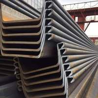Pilotes de Acero Laminado en Caliente para Obras de Construcción, Pilotes de Acero Tipo U, Q235B/Q355B, Sin Aleación, Estándar Nacional, Entregables