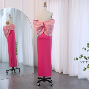 Élégant hors épaule corail rose dubaï robes de soirée 2024 arabie saoudite femmes mariage formelle robe de soirée luxe Sf022-1 - Product Image 3