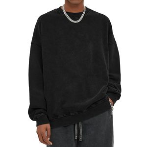 Sweats à capuche surdimensionnés vintage unisexe, sweatshirts streetwear pour couples délavés à l'acide pour hommes - Product Image 1