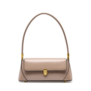 New Casual Fashion Women's Soft <strong>Genuine</strong> <strong>Leather</strong> Handbag Pleated Cowhide Chain Sling <strong>Shoulder</strong> <strong>Bag</strong> Button Closure Anti-Theft