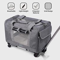 Portable Pet Rolling Carrier Safe Poignée télescopique Pet Travel Carrier Bag sur roues Pet Travel Carrier