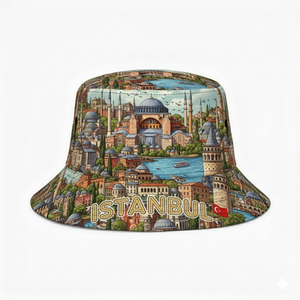 Cappello a Secchiello in Pelle con Logo Personalizzato Stampato, Souvenir Turistico di <span class=keywords><strong>Istanbul</strong></span>, Turchia, Vendita all'Ingrosso - Product Image 5
