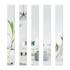 Adhesivo Decorativo de Pared con Espejo Acrílico en Forma de Tira Larga, Adhesivo Decorativo para el Hogar - Product Image 1