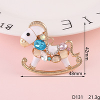 Accessoires de bijoux DIY en alliage électroplaqué, ornements animaux zèbre faits à la main
