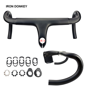 IRONDONKEY <span class=keywords><strong>Manillar</strong></span> de bicicleta de <span class=keywords><strong>carretera</strong></span> Bicicleta Gandlebar <span class=keywords><strong>Carbono</strong></span> integrado con barras de caída de vástago Adecuado para escalar o montar - Product Image 6