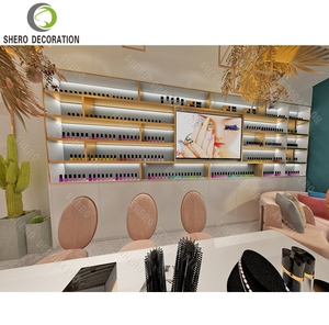 Diseño Interior de Salones de Uñas, Mesa de Manicura Personalizada y Moderna, Vitrinas para Esmaltes de Uñas, Idea de Decoración para Salón de Belleza - Product Image 4