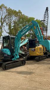 Mini-excavatrice sur chenilles d'occasion Kobelco SK35, très demandée, stock d'origine Japon, prix bas, Shanghai, avec godet de 3m, boîte de vitesses, moteur et pompe - Product Image 2