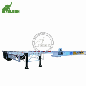 Remolque <span class=keywords><strong>de</strong></span> Plataforma <span class=keywords><strong>de</strong></span> Servicio Pesado <span class=keywords><strong>de</strong></span> 2 Ejes, 40 Toneladas, Tipo Esqueleto para <span class=keywords><strong>Contenedores</strong></span>, Chasis Portuario - Product Image 4