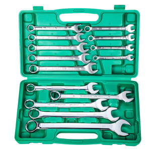 Combination Wrench Set 8-24mm <b>Chrome</b> Vanadium Steel Home Maintenance Tool <b>Box</b> 14-Piece - Product Image 2