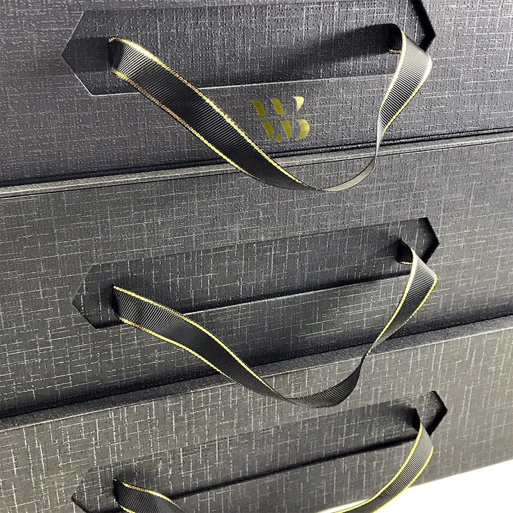 personalizadas caixa de joias buckle mallette rigid box man coffee oil waxed canvas business briefcase bag packaging boite packs