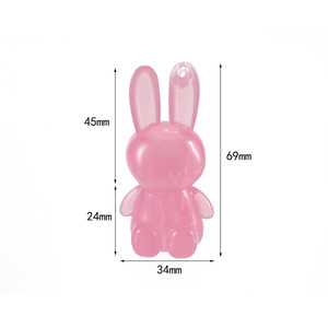 Gloss à lèvres hydratant naturel Little Rabbit, coloré et mignon, en gros, marque privée, végétalien, tubes d'huile à lèvres changeante de couleur - Product Image 3