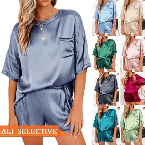 Lynmiss 2021 Mode Pure Kleur Vrouwen Nachtkleding 12 Kleuren Naadloze Meisjes Plus Size Slaap Pyjama Set