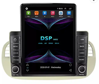 Tesla carplay AM FM stéréo android pour Fiat 500 1DIN 8 + 128G 360 caméra ADAS DVR lecteur de voiture autoradio système audio automatique