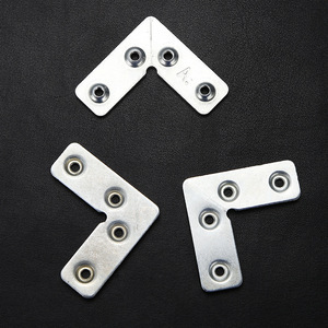Steel Right-Angle Aluminum Door Frame with <b>Plastic</b> Profile and Iron <b>Corner</b> Fixing Angle <b>Bracket</b> - Product Image 1