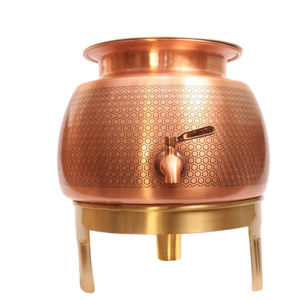 Dispensador de Agua de Cobre Puro con Acabado Anticorrosión, Grifo de Latón Antiderrames y Soporte, 5L/8L/11L, Estilo Tradicional Indio para el Hogar - Product Image 5