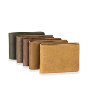 Boshiho Custom Wholesale Men Leather <b>Wallet</b> Business Mens <b>Wallets</b> Slim Genuine Leather Front Pocket Credit Card Holder <b>Wallet</b> - Product Image 1