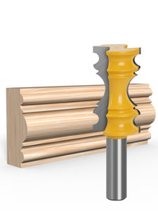 LAVIE 1pc 12mm 1/2 "Shank Large Elaborrate Chair Rail Molding <span class=keywords><strong>Crown</strong></span> Router Bit Set Line Fraise pour le travail du bois MC3101 - Product Image 5