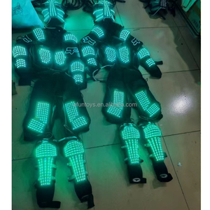 MOQ 1 PC Combinaisons <span class=keywords><strong>de</strong></span> robot LED RGB <span class=keywords><strong>de</strong></span> haute qualité avec télécommande, armure lumineuse, spectacle <span class=keywords><strong>de</strong></span> lumière <span class=keywords><strong>de</strong></span> bar <span class=keywords><strong>de</strong></span> <span class=keywords><strong>nuit</strong></span>, <span class=keywords><strong>casque</strong></span> - Product Image 2