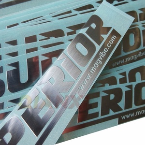 Autocollant de transfert de lettrage en nickel brossé électrolytique avec logo 3D d'entreprise en métal argenté ou doré - Product Image 3
