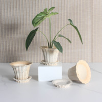 Vases de table modernes pour la maison et le jardin, pots de fleurs en céramique rétro de luxe, pots de plantes succulentes classiques vintage avec drainage