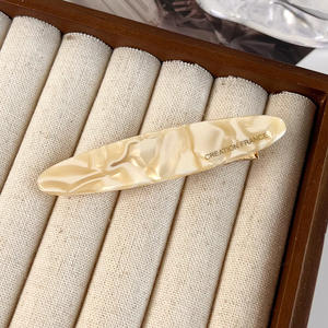 도매 아세테이트 머리핀 사용자 정의 로고 이름 프랑스 오리 헤어 클립 여성 헤어 핀 액세서리 여성 - Product Image 4