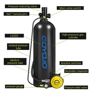 Tanque de Buceo de 4L/3L, Tanque de Aire Portátil para Buceo, Tiempo de Buceo de hasta 40-60 Minutos, Cilindro de Oxígeno para Buceo, Kit de Botella Pony - Product Image 5