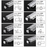 DGLUX Perfiles de Aluminio LED Integrados, Duraderos y Antioxidantes, Barra de Luz Lineal, Luminaria de Extrusión