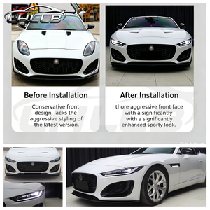 Adatto per Jaguar F-Type 2013-2020, Kit di Aggiornamento Paraurti Anteriore, Fari <span class=keywords><strong>e</strong></span> Griglia Centrale di Nuovo Stile - Product Image 2