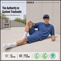Ensemble de survêtement Charlo pour homme – T-shirt oversize épais et short de sport – Style streetwear décontracté pour l'été – Vente en gros et OEM