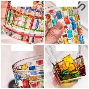 11Oz Whiskyglazen, Handgeschilderde Kleurrijke Rockglazen Cocktailglazen, Handgeblazen Ouderwetse Glazen Beker - Product Image 6