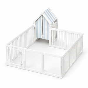 Canil Dobrável de Plástico para Cães, Lavável, Construção em HDPE, Fechamento com Fivela, Estilo Vila para Cães Pequenos/Médios 60cm - Product Image 1