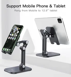 Yesido Desktop Angle Adjustable Mobile Phone Stand Aluminum Alloy Tablet Cell Phone Stand Holder