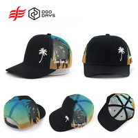 Gorra Trucker Unisex con Logotipo Personalizado, Diseño de Palmera, Impresión por Sublimación, Ajustable, Estilo Snapback, para Senderismo, Modelo 112