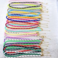 Cordon rond en polyester multicolore de 5 mm avec points cousus, pour collier pendentif interchangeable DIY, idéal pour assortir aux colliers