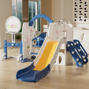 高品质组合彩色婴儿游乐场儿童家庭游戏室内塑料滑梯和秋千