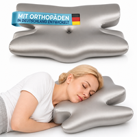 Bantal Ergonomis Busa Memori Bentuk Kupu-kupu, Bantal Penyangga Leher Kontur untuk Meredakan Nyeri Leher dan Bahu