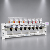 Machine à broder industrielle FUJA à 8 têtes et 12 aiguilles, informatisée, pour logos, vêtements, t-shirts et casquettes, prix de gros