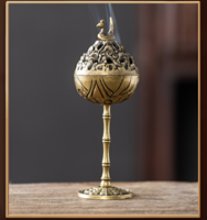 Brûleur d'encens en bois de santal de Style antique créatif décor à la maison du Moyen-Orient pour la méditation Zen humeur apaisante matériau de graine