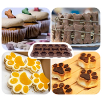 Moules à gâteau en silicone pour chiot, patte et os de chien pour la cuisson de bonbons au chocolat, friandises pour chien et chat glaçons