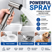 Kit de pulvérisation pour bidet de salle de bain OEM en acier inoxydable 304, avec tuyau de douche flexible et support mural