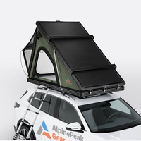4x4 Neues Upgrade Automatisches Dachzelt Langlebiges 4-Seitiges Fenster Robustes Aluminium-Dachzelt Pop-Up Dreieckiges Hartschalen-Vier-Jahreszeiten-Zelt