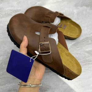 Oem/ODM alemán Birkenstocks sandalias de madera contrachapada Casual tecnología de prensado en caliente zapatos de corcho 2,8-3,2mm suela de cuero Eva caucho plástico - Product Image 1