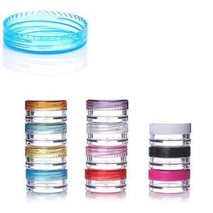 Contenants d'échantillons vides en plastique pour cosmétiques : pots pour fard à paupières, poudre à ongles, bijoux, baume à lèvres, brillant à lèvres, crème, lotion - Product Image 4