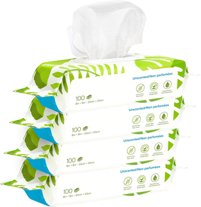 Lingettes humides pour le toilettage des animaux de compagnie pour nettoyer les pattes, les oreilles, les yeux et les dents des chiens et des chats - Product Image 1
