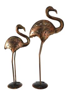 IRON CRAFT Ensemble de 2 statues de canards et grues vintage faites à la main, décoration de bureau intérieure/extérieure pour la maison et le bureau, cadeau de mariage - Product Image 4