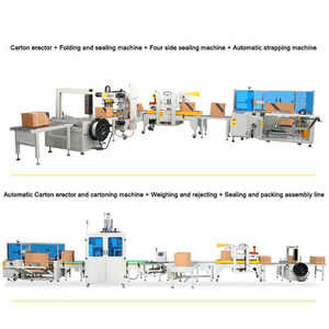 Érecteur de cartons automatique, Scelleuse de fond de carton, Ligne d'emballage - Product Image 4